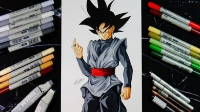 how to draw goku black